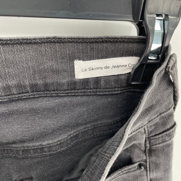 NWT Frame Le Skinny De Jeanne Crop Double Triangle Raw Hem in Tull // 24 - Picture 7 of 14